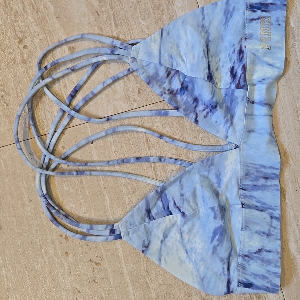 PINK Victoria's Secret Shades of Blue Strappy "Bonded" Bralette